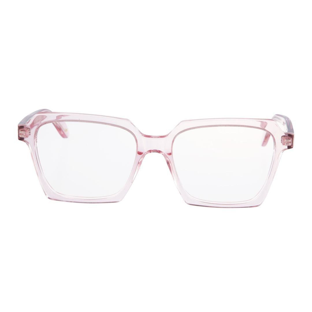 Kador Pink Kallima Light Translucent Square Eyeglasses