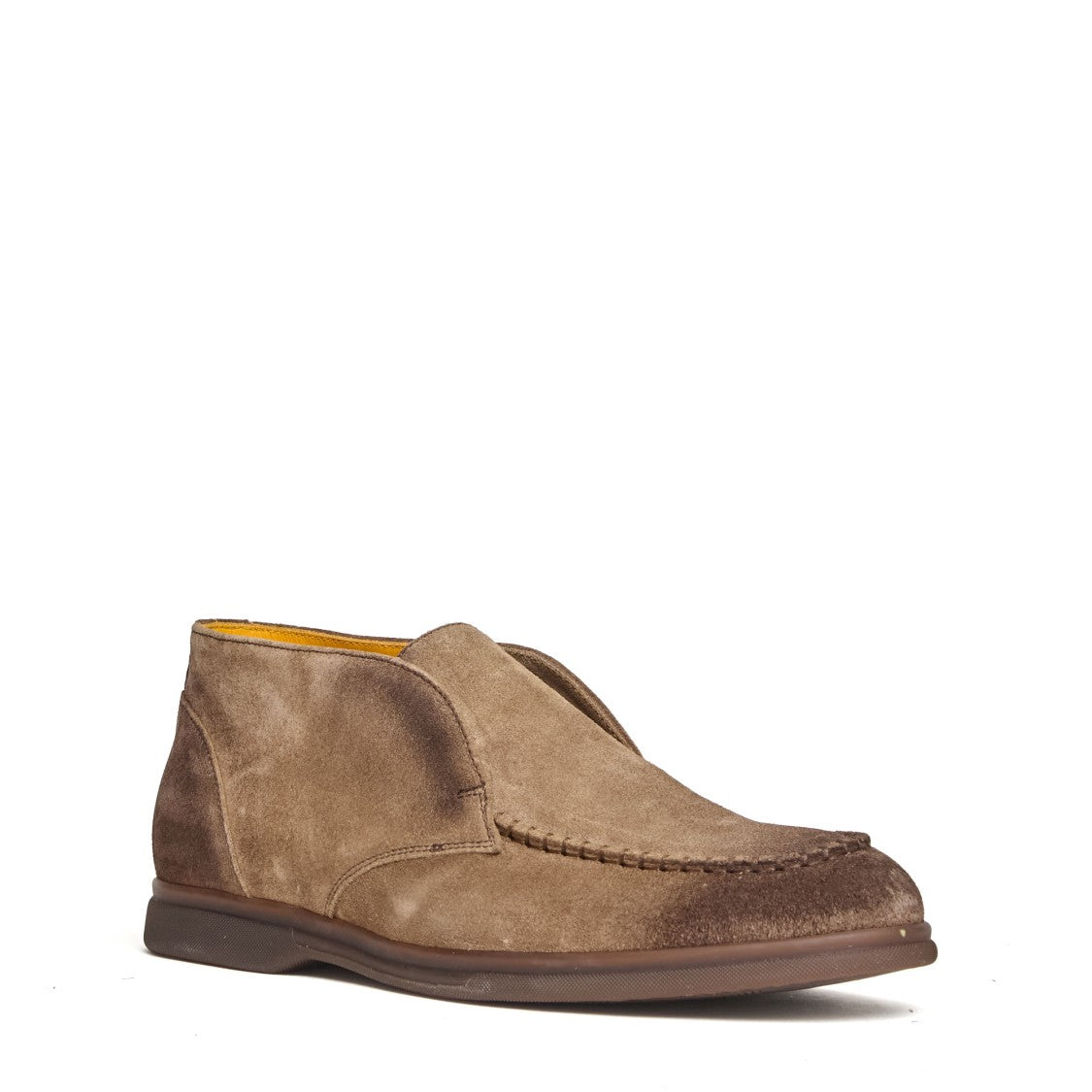 Doucal's Brown Suede Ballerinas With Moccasin Design And Refined Silhouette