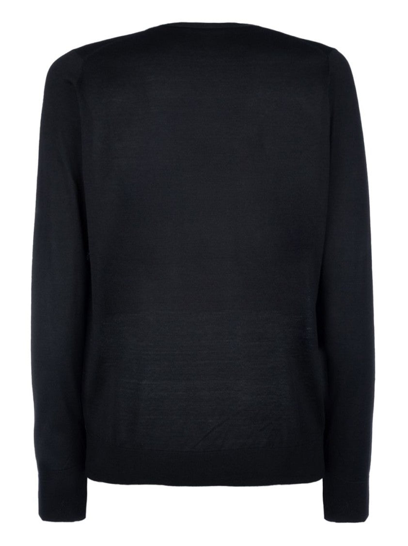 Paolo Pecora Black Sweatshirt With Classic Crew Neckline