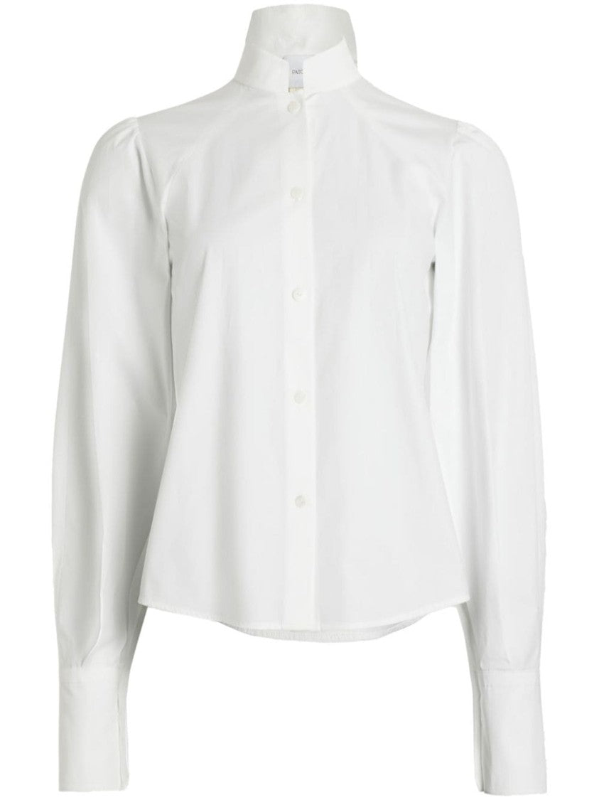 Patou White Organic Cotton Bow Shirt