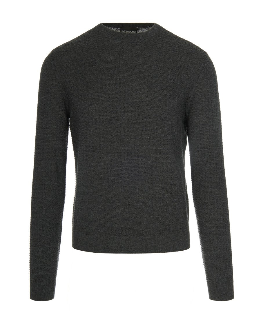 Emporio Armani Dark Grey Virgin Wool Sweater