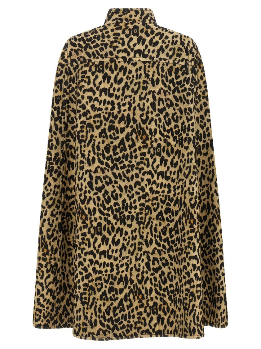 Valentino Garavani Cape In Animalier Cloth