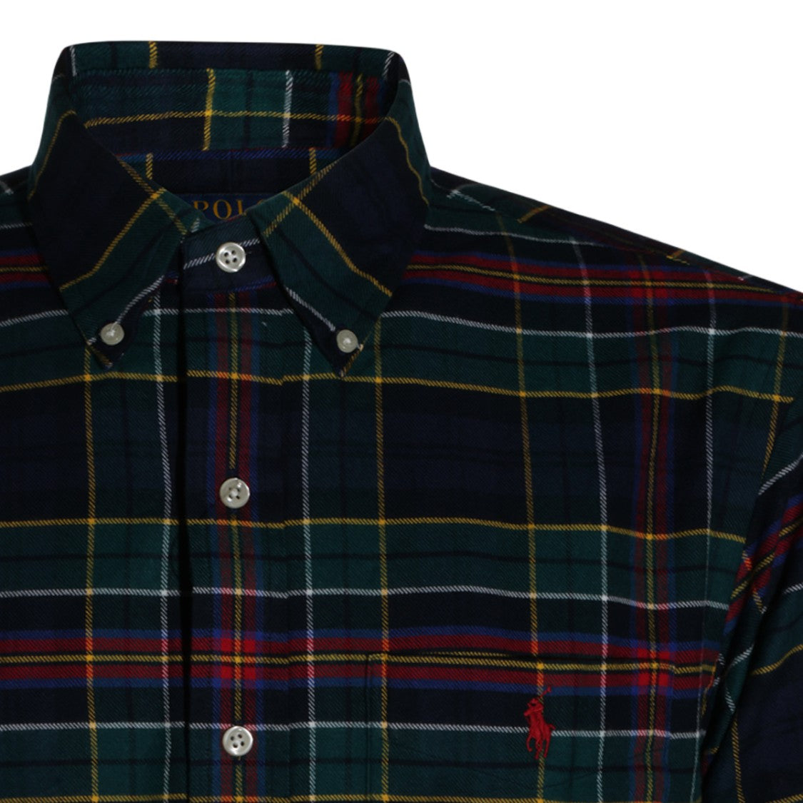 Polo Ralph Lauren Long-Sleeve Button-Up Shirt With Classic Plaid Pattern