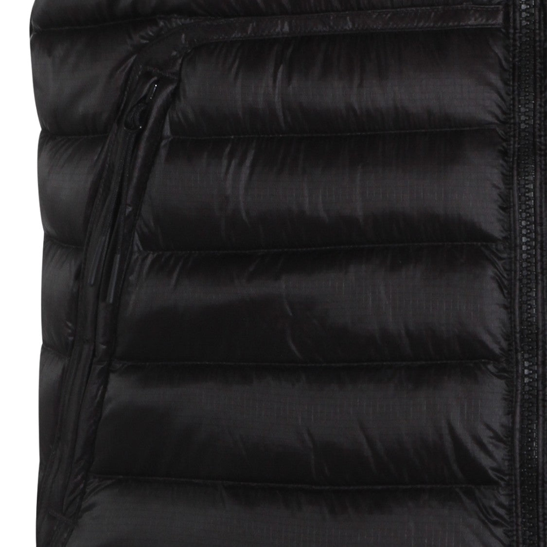 C.P. Company Sleeveless Black Quilted Vest With High Collar