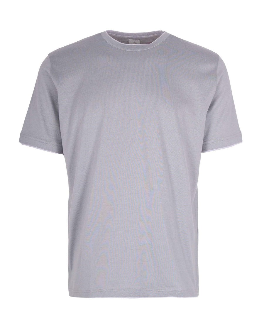 Eleventy Contrast Trim Crewneck T-Shirt