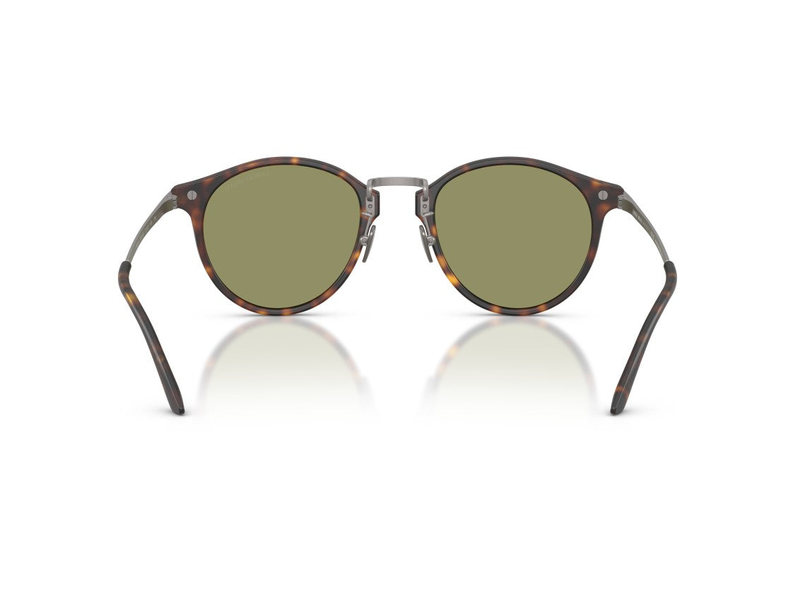 Giorgio Armani Tortoiseshell 0Ar8250 Acetate Metal Round Sunglasses