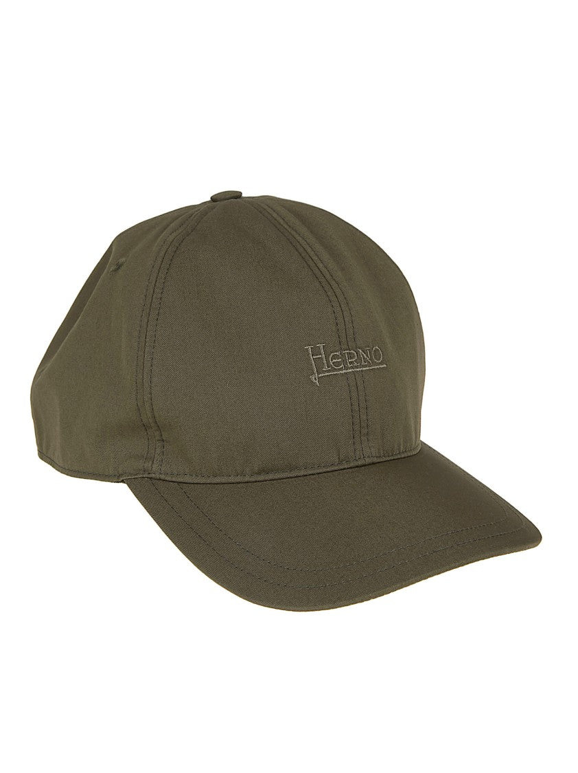 Herno Classic Six-Panel Green Cotton Herno Cap