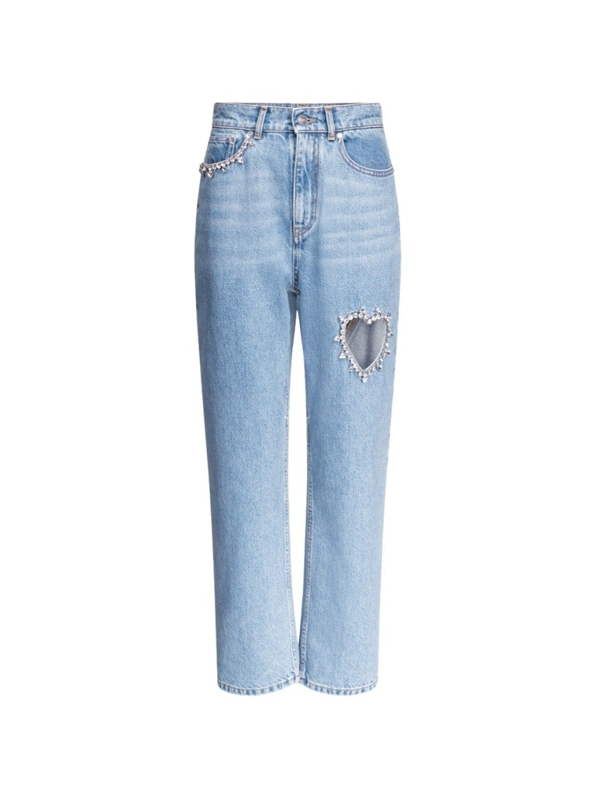 Area Crystal Heart Jean Light Blue