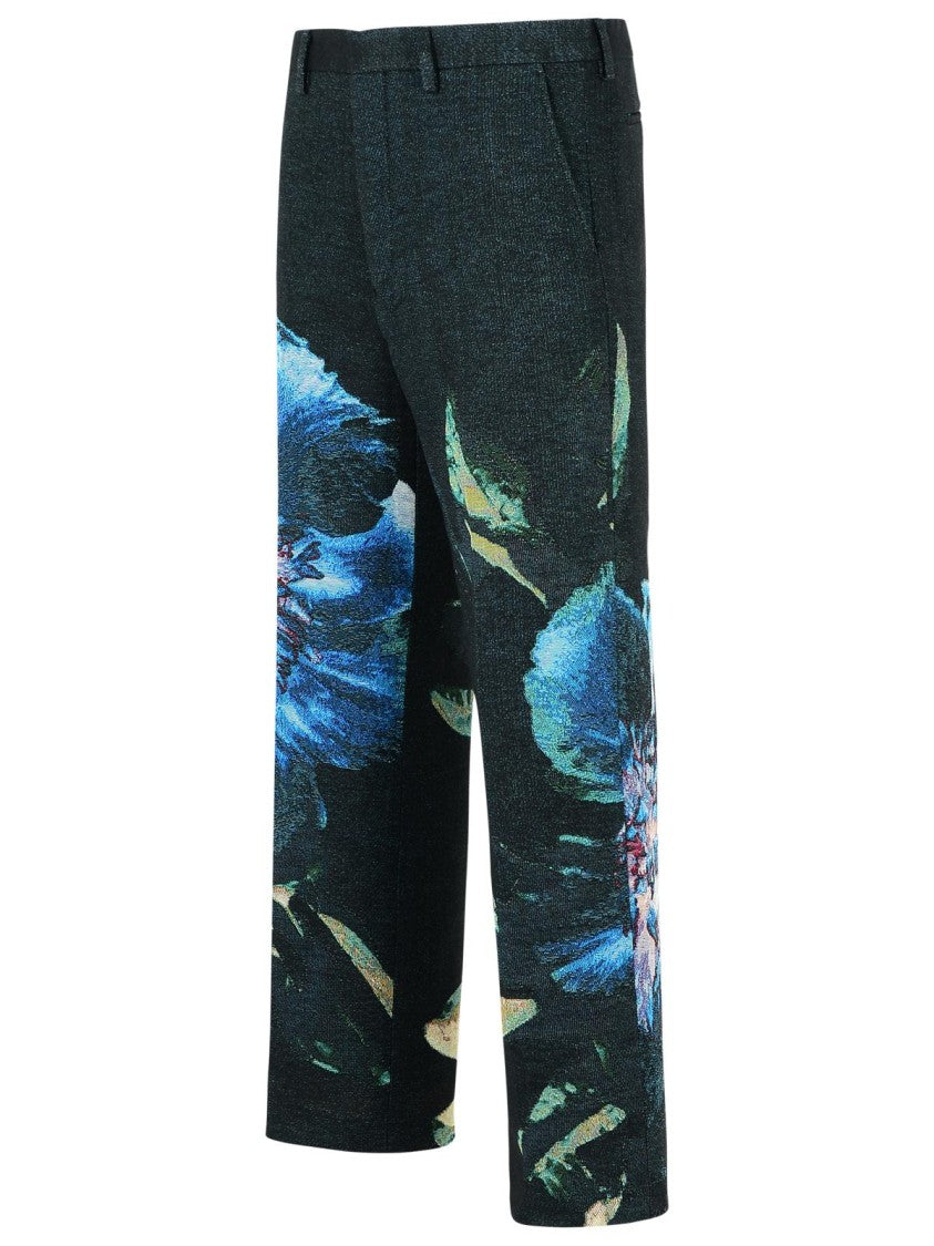 Dries Van Noten 'Panvel' Black Cotton Blend Pants