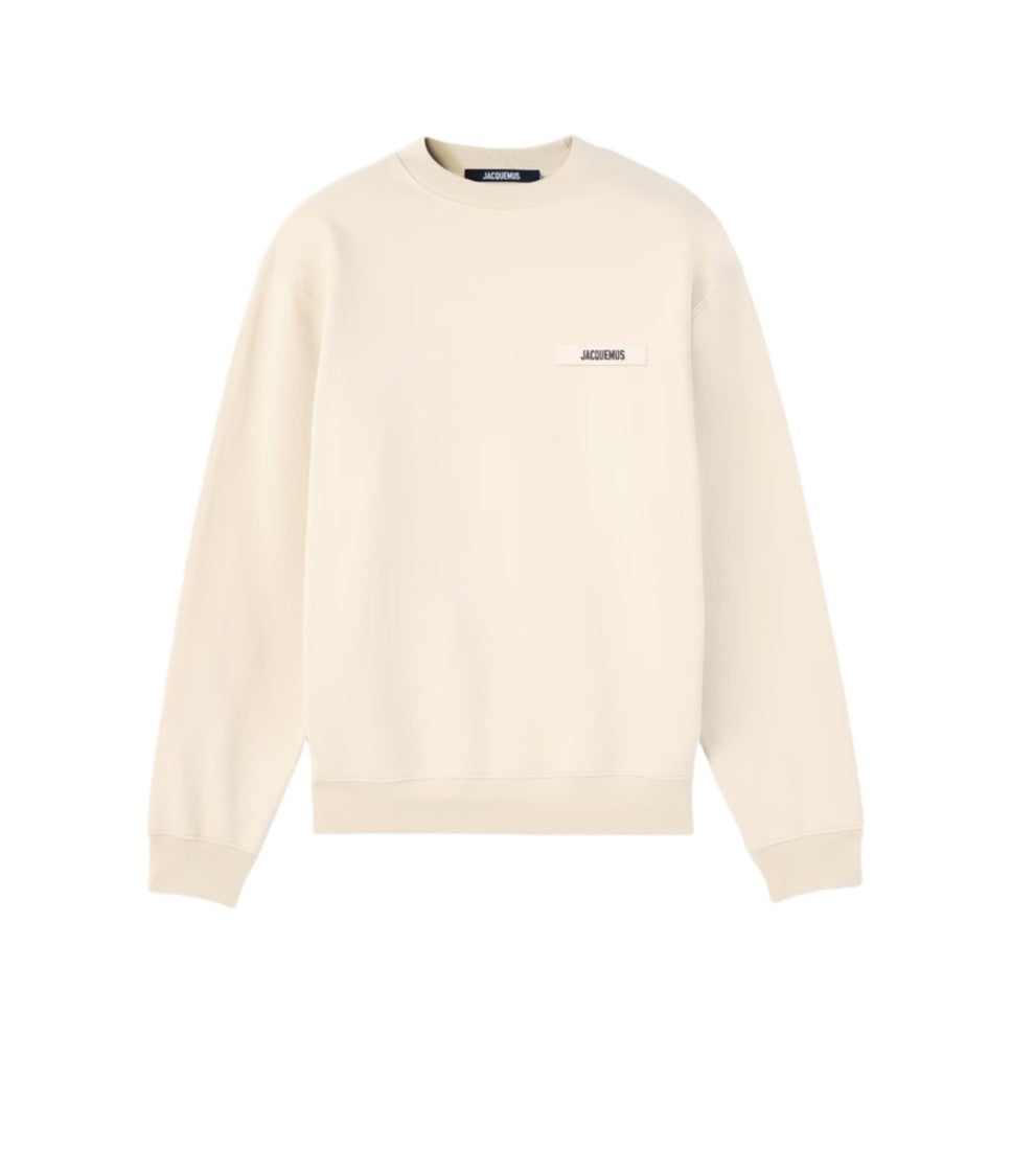 Jacquemus Organic Cotton Fleece Sweatshirt With Gros-Grain Logo