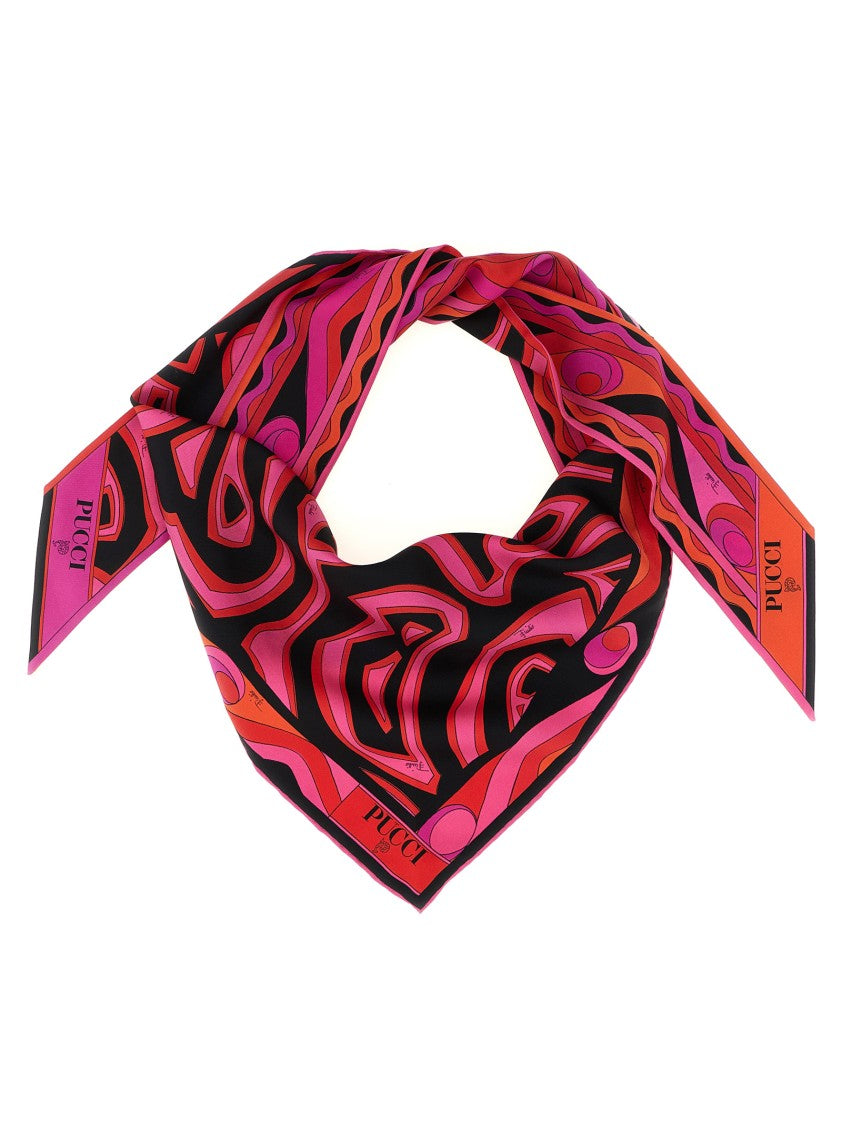 Emilio Pucci Printed Silk Twill Triangle Scarf