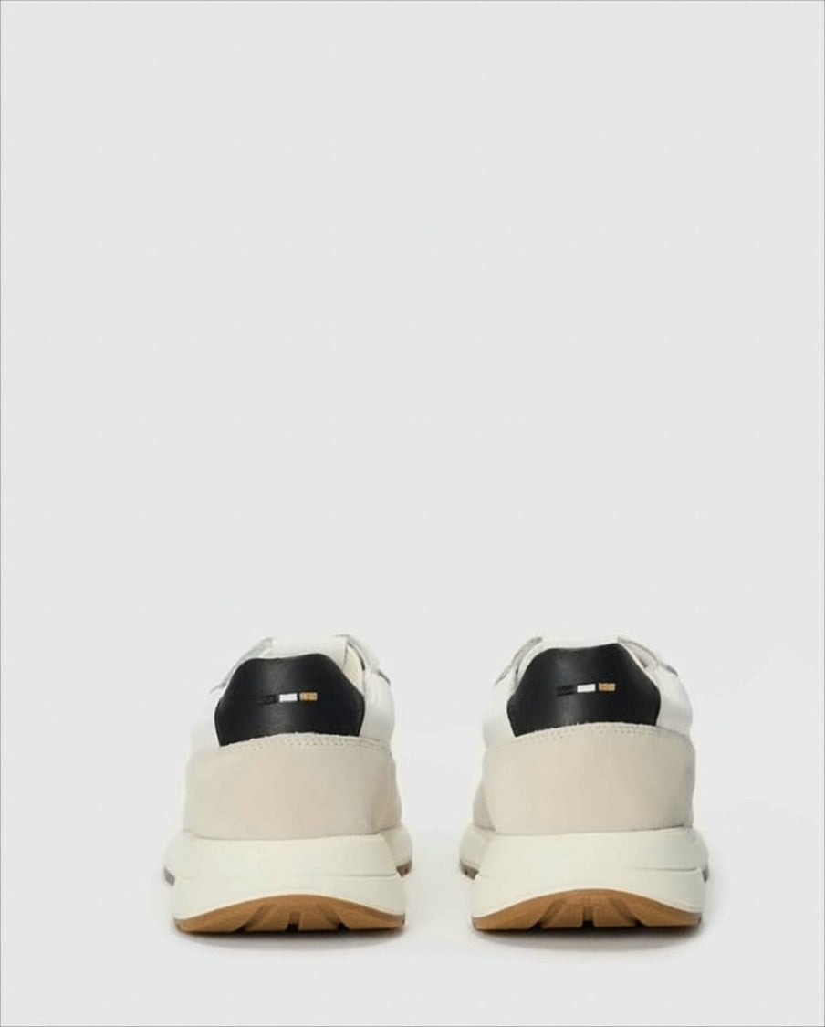 Boss Low-Top Sneakers In Suede And Textured Leather