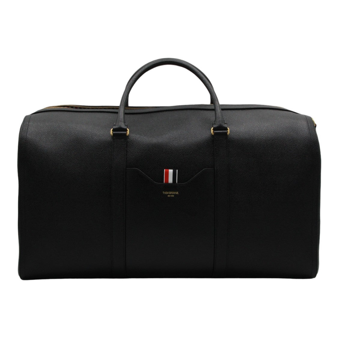 Thom Browne Structured Black Duffle Bag With Gold-Tone Hardware