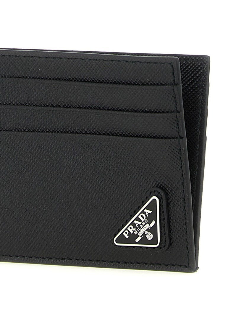 Prada Logo Leather Card Holder
