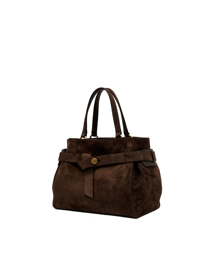 Gianni Chiarini Miranda Dark Brown Suede Handbag