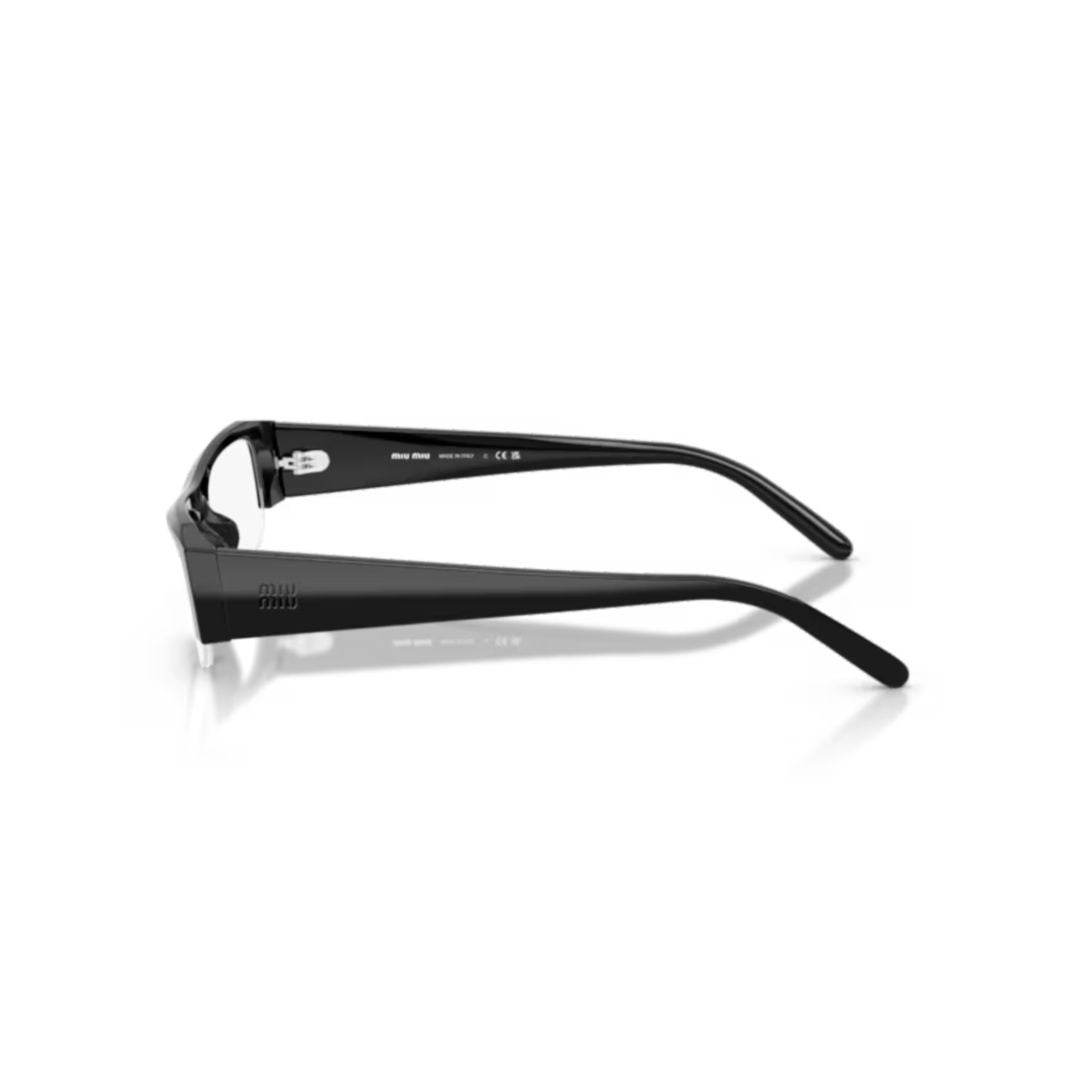 Miu Miu 0Mu B07s Semi-Rimless Black Acetate Eyeglasses