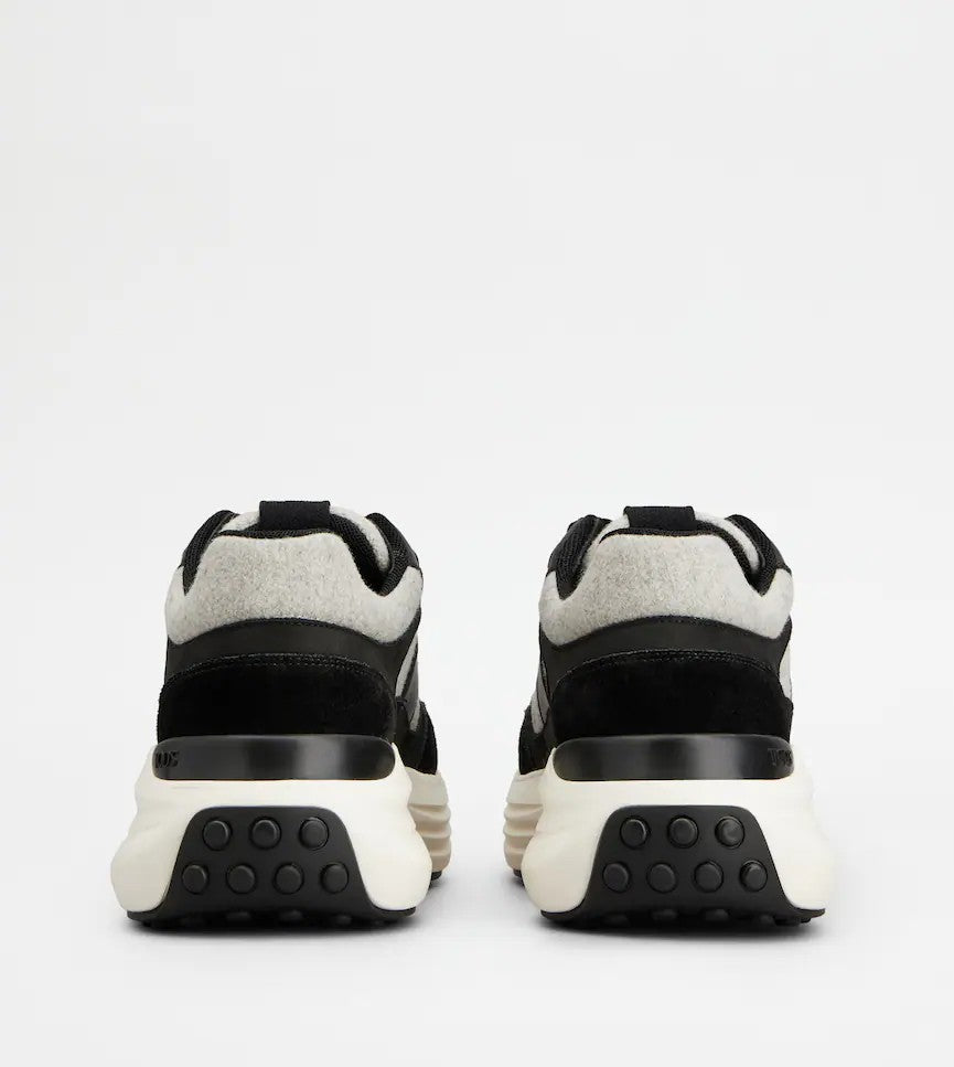 Tod's Contemporary Lace-Up Sneakers With Wool
