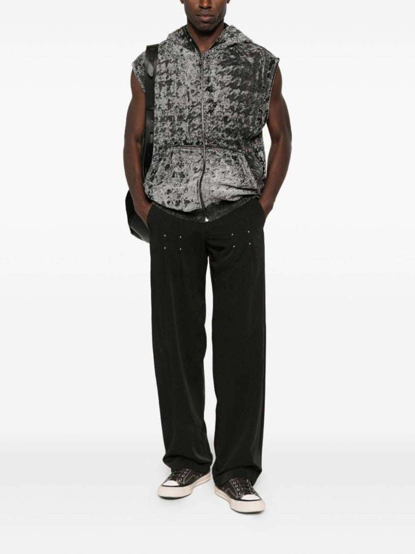 Diesel Mottled Black Sleeveless Jacket