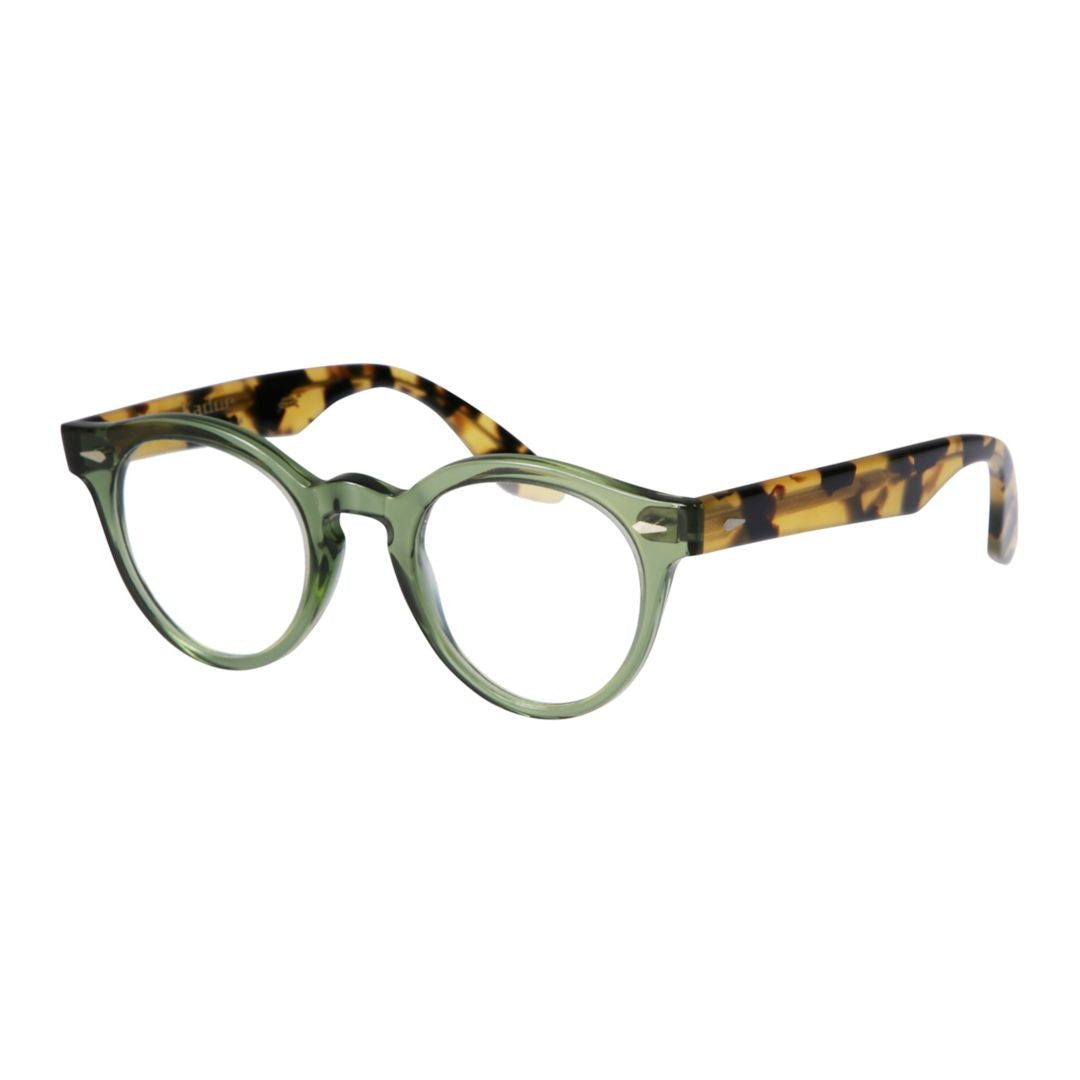 Kador Olive Green Robin Tortoiseshell Round Eyeglasses