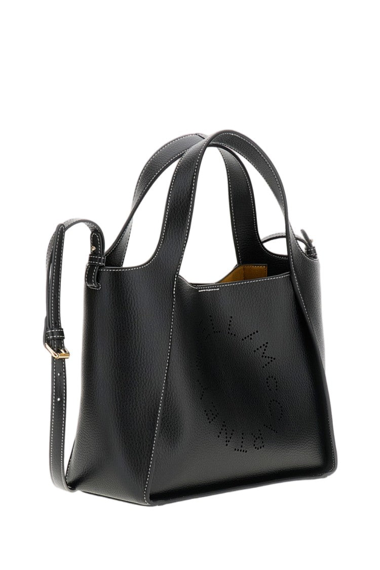 Stella Mccartney Black Eco Embossed Alter Mat Tote Bag