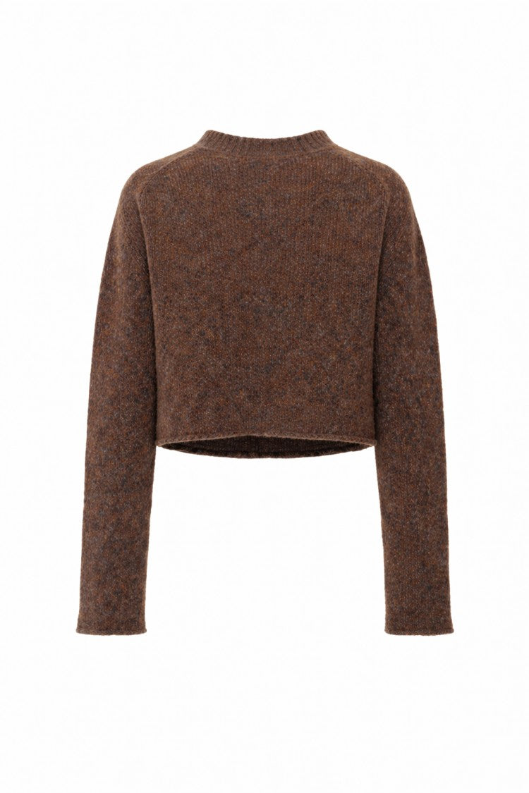 Fabrizio Del Carlo Boxy Alpaca-Blend Sweater With V-Neckline