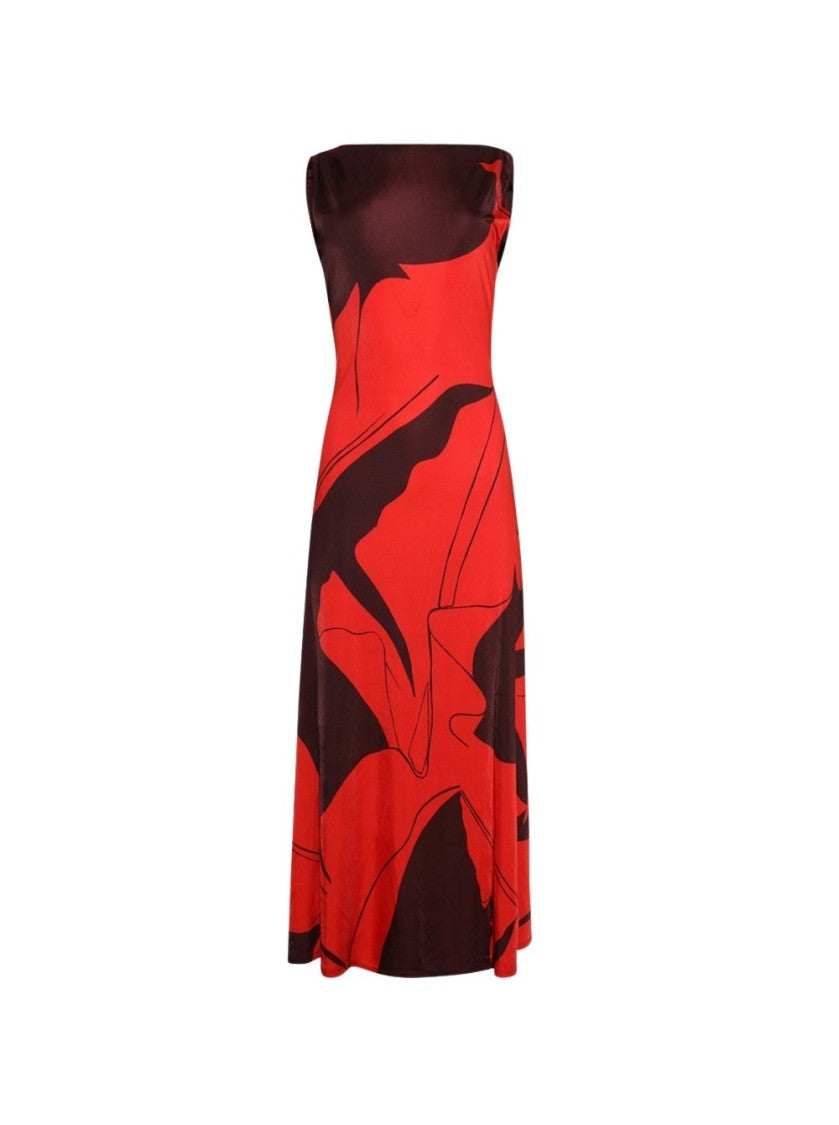 Johanna Ortiz Deep Heart Dress Red