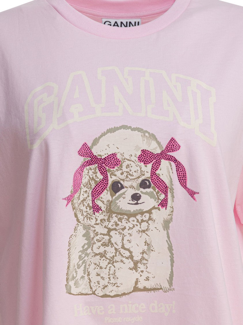Ganni "Poddle" Cotton T-Shirt