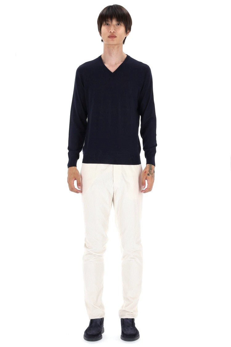 Drumohr Super 140’S Wool V-Neck Sweater