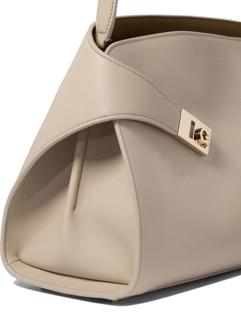 Ferragamo Beige Leather Shoulder Bag