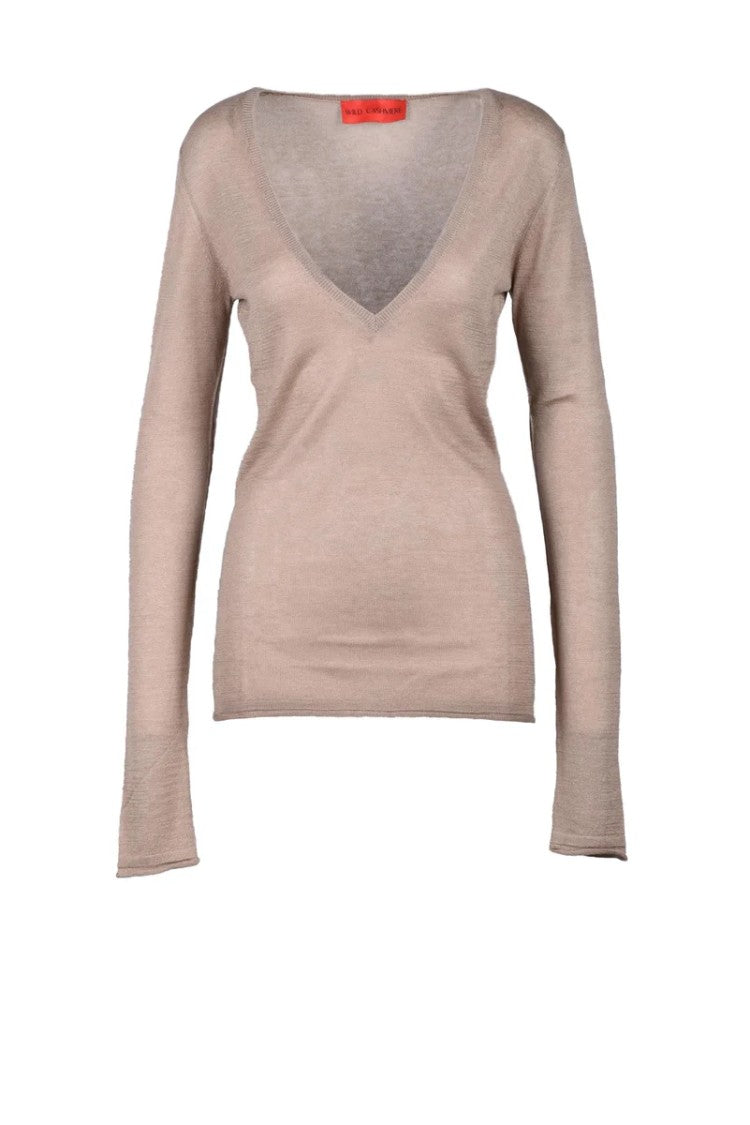 Wild Cashmere Silk/Cashmere Sweater - Taupe