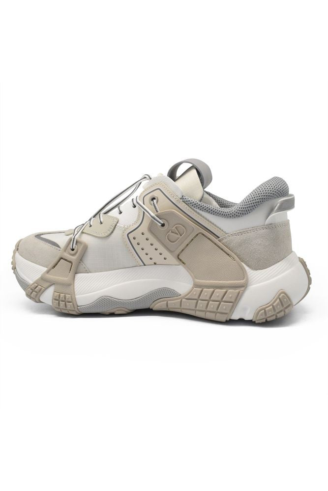 Valentino Garavani Suede And Fabric Valentino Wod Sneakers
