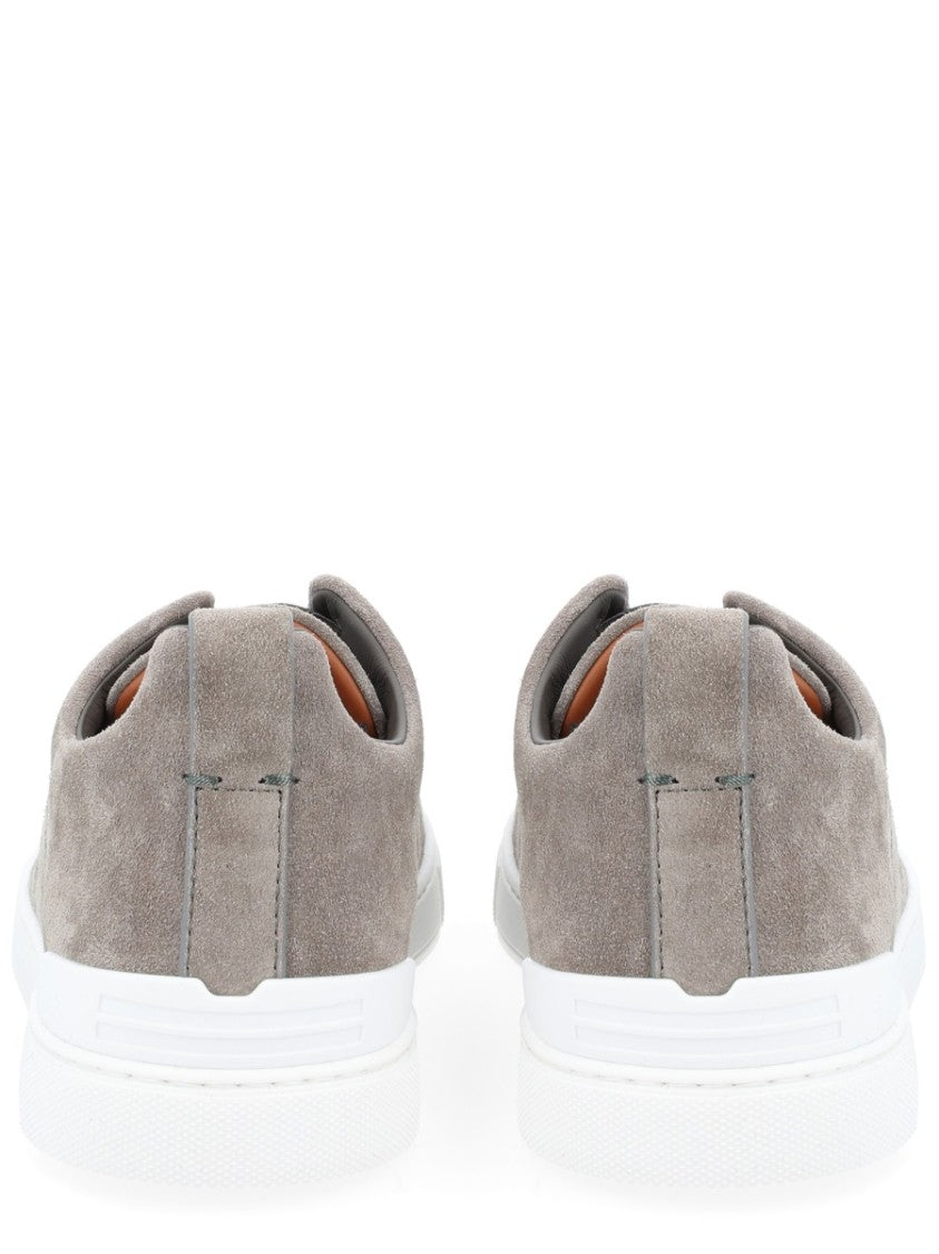 Zegna Low-Top Sneaker With Hidden Laces In Calf Leather