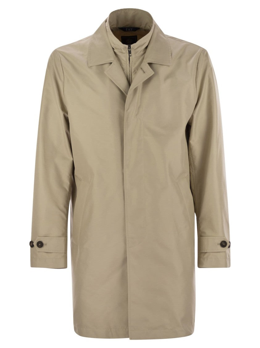 Fay Morning Coat In Technical Cotton
