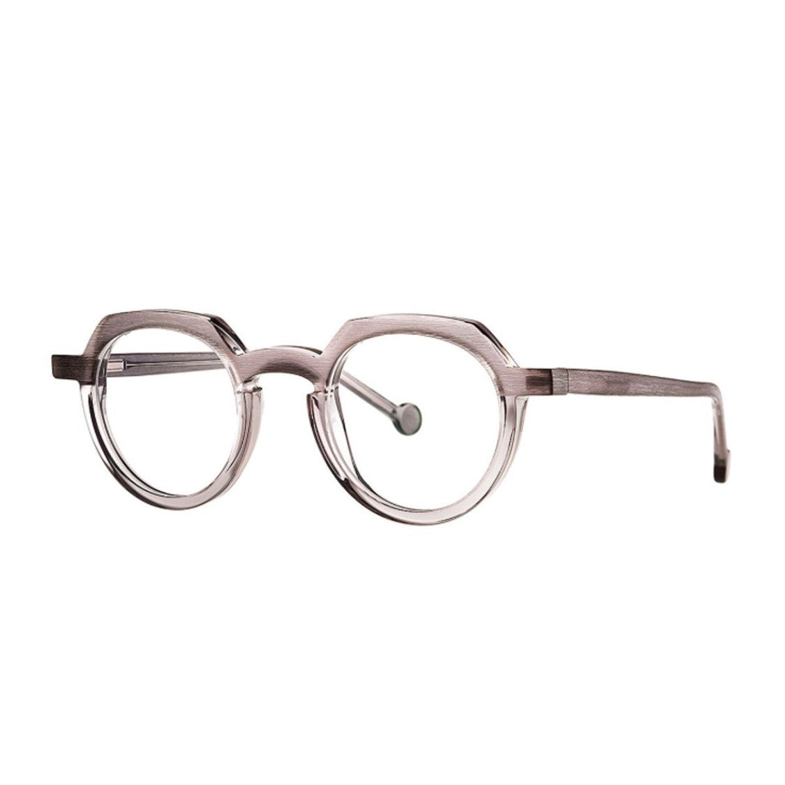 Theo Eyewear Grey Common Ostrich Acetate Transparent Sunglasses