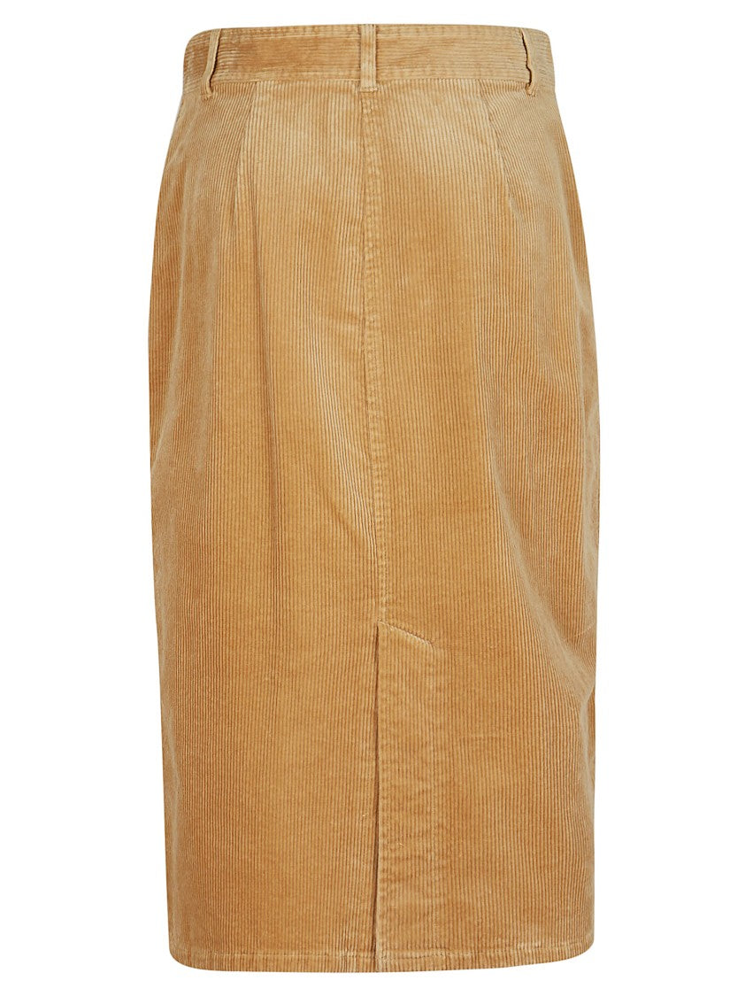 Polo Ralph Lauren Mid-Length Pencil Skirt In Corduroy