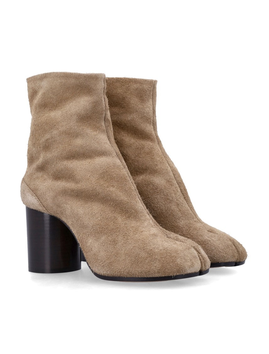 Maison Margiela Beige Suede Tabi Ankle Boots