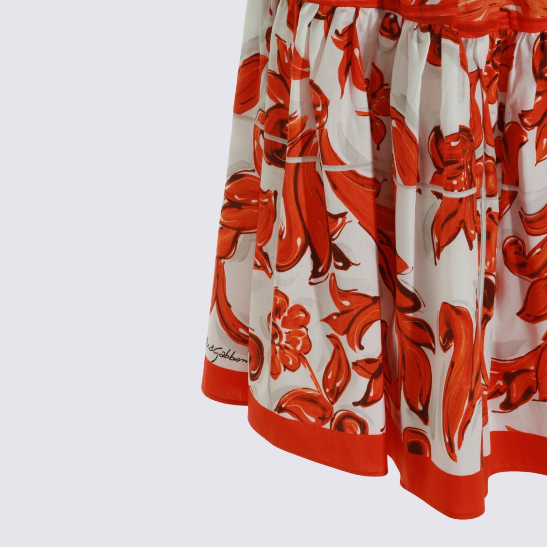 Dolce & Gabbana Flared Mini Skirt With Baroque Print And High Waistband