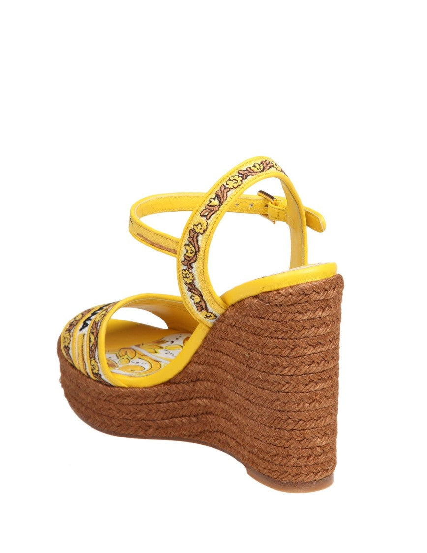 Dolce & Gabbana Multicolor Lolita Sandals With Wedge