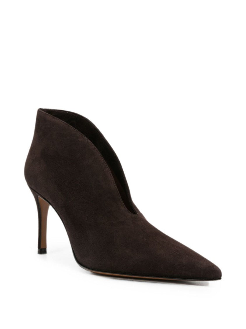 Roberto Festa Suede Pointed Toe Boots - Dark Brown