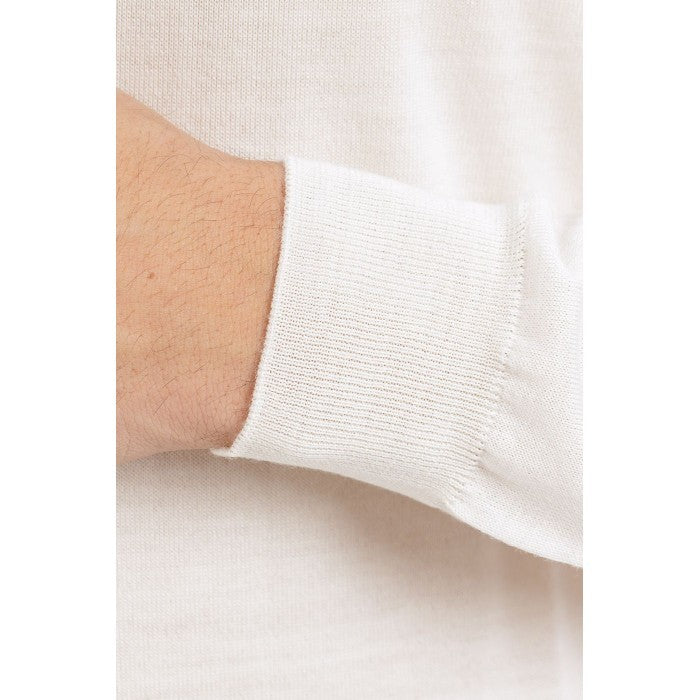 Filippo De Laurentiis Long-Sleeve Crew Neck Sweater In Fine Merino Wool
