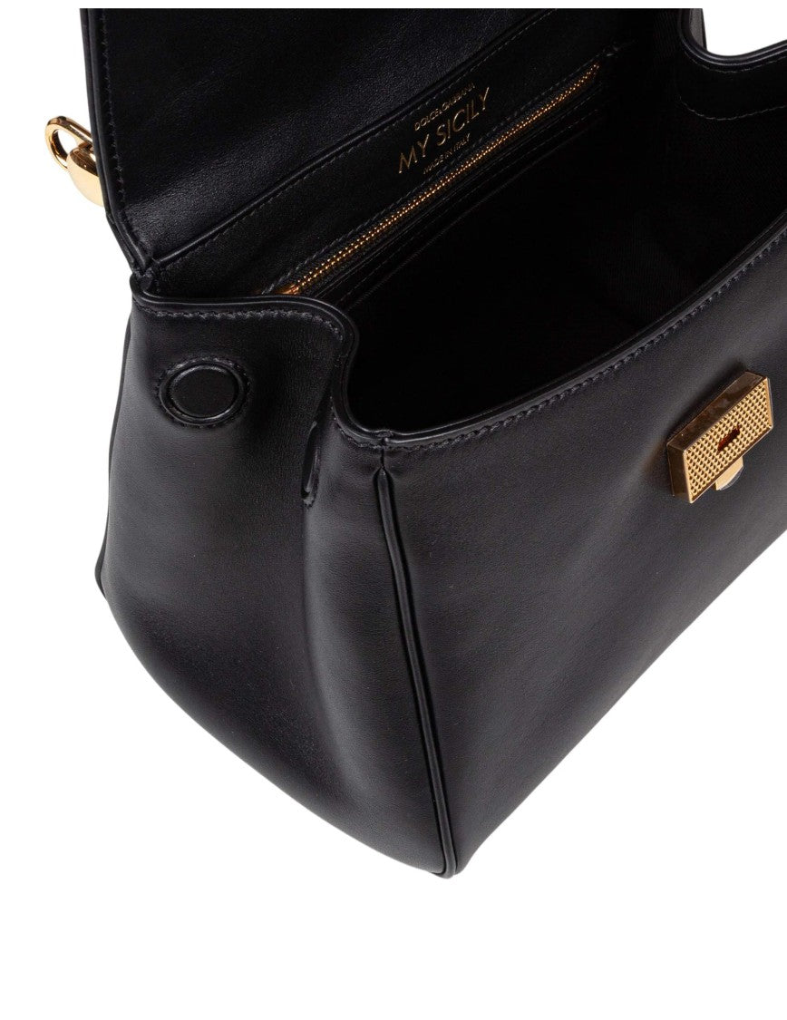 Dolce & Gabbana My Sicily Black Leather Handbag