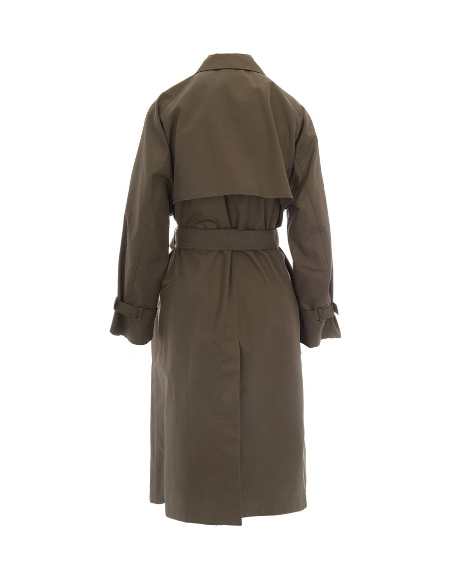 Max Mara Midi Trench Coat In Water-Resistant Gabardine With Reversible Design