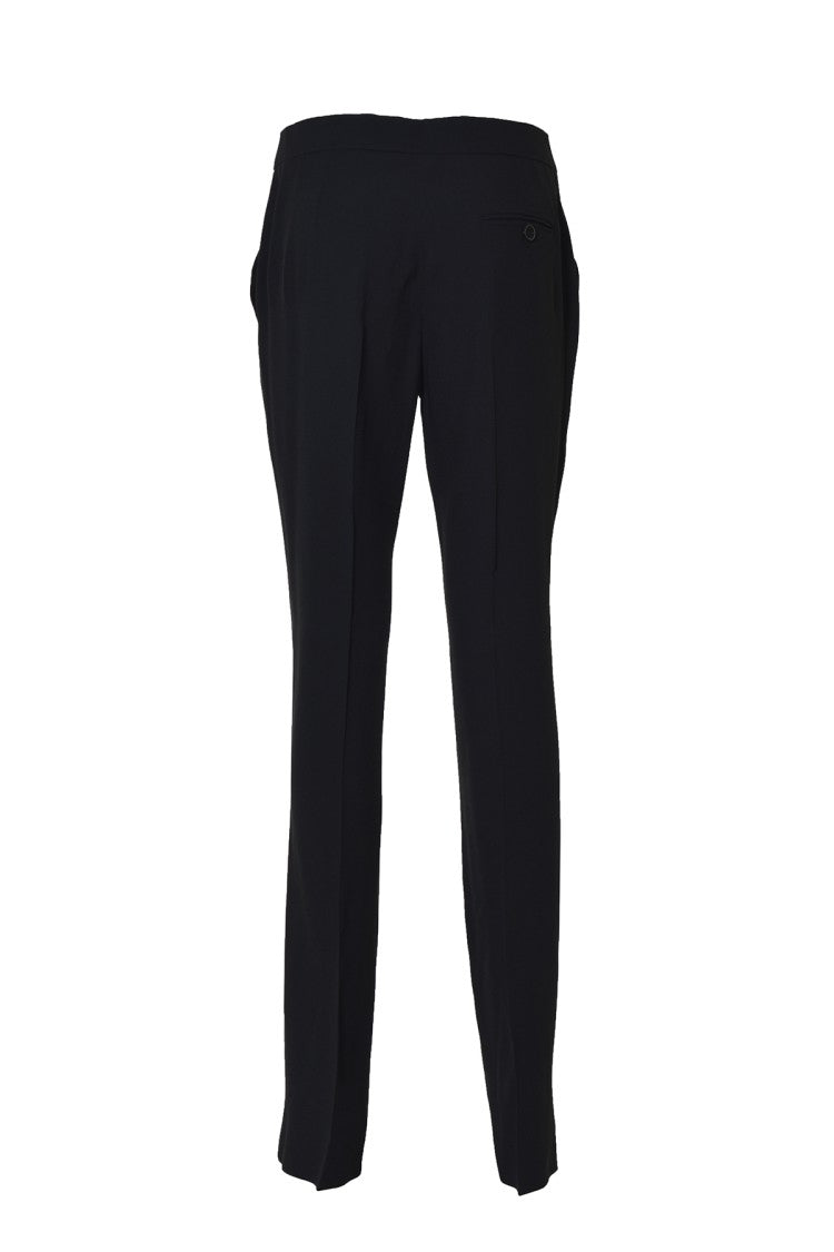 Moschino Black Cady Straight Trousers