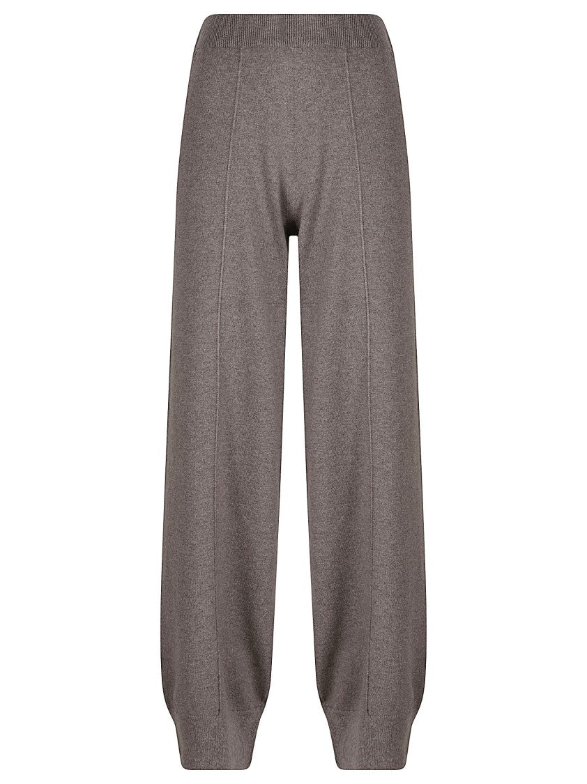Fabiana Filippi Wide-Leg Trousers With Ribbed Cuffs And Soft Knit Texture