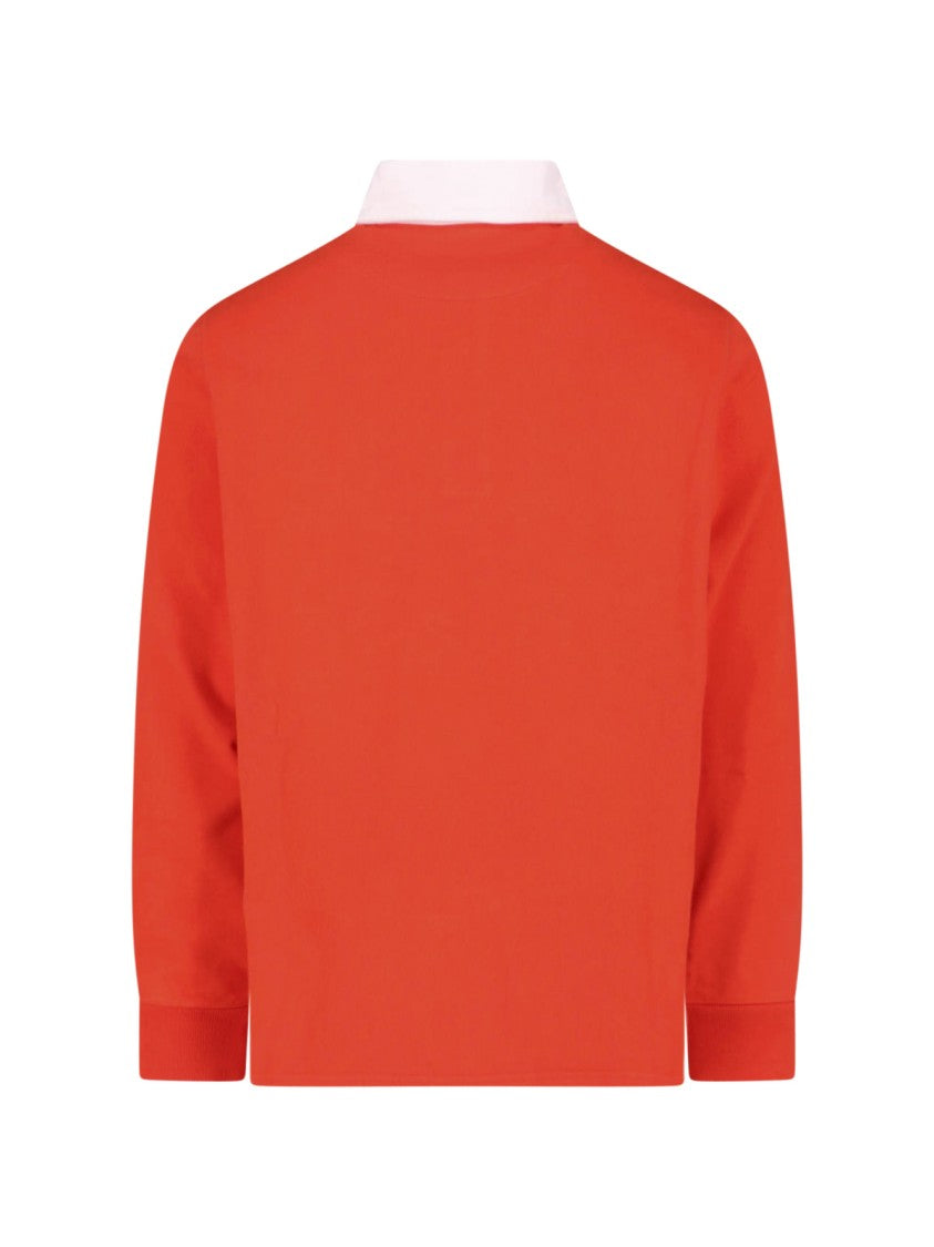 J. W. Anderson Red Super Speed Print Rugby Shirt