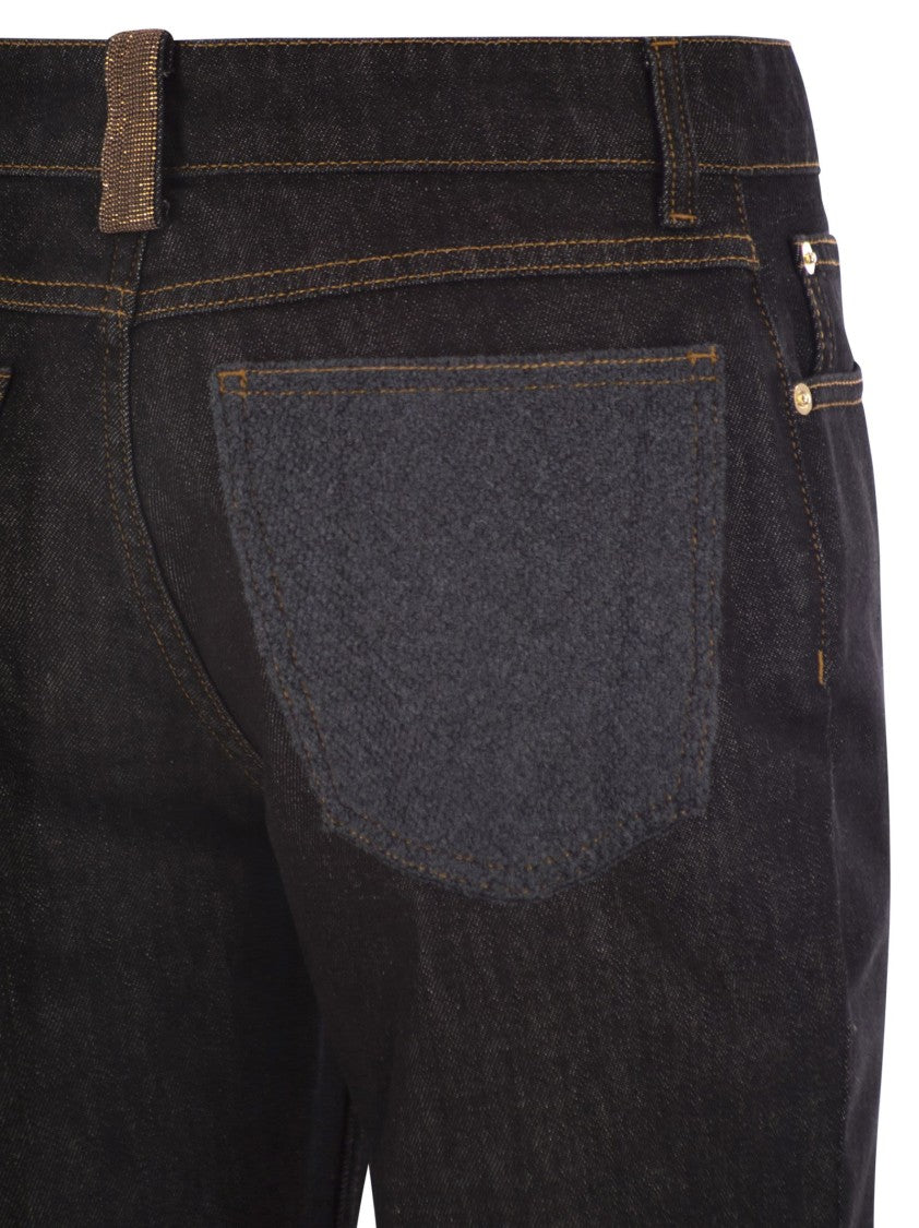 Fabiana Filippi 5-Pocket Denim Trousers With Flare