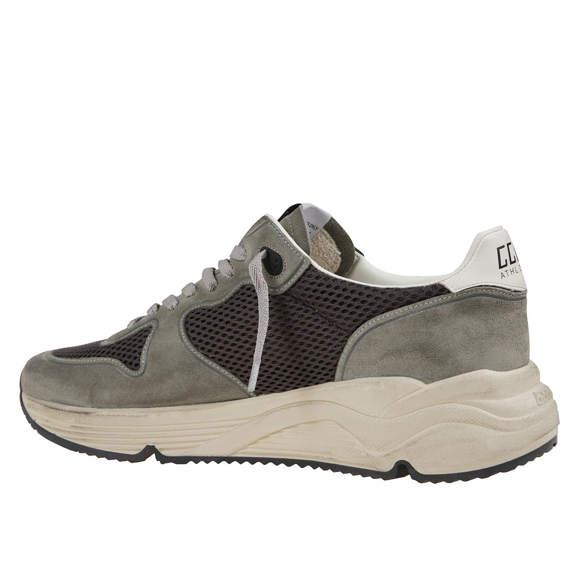 Golden Goose Green Suede Running Sneakers