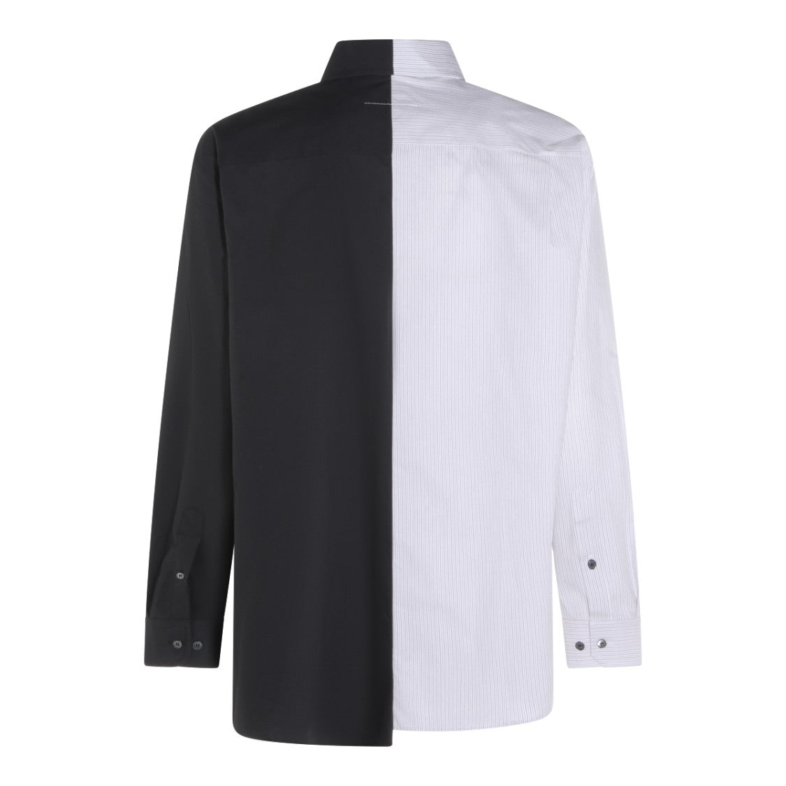 Mm6 By Maison Margiela Half-And-Half Design Shirt With Numeric Motif