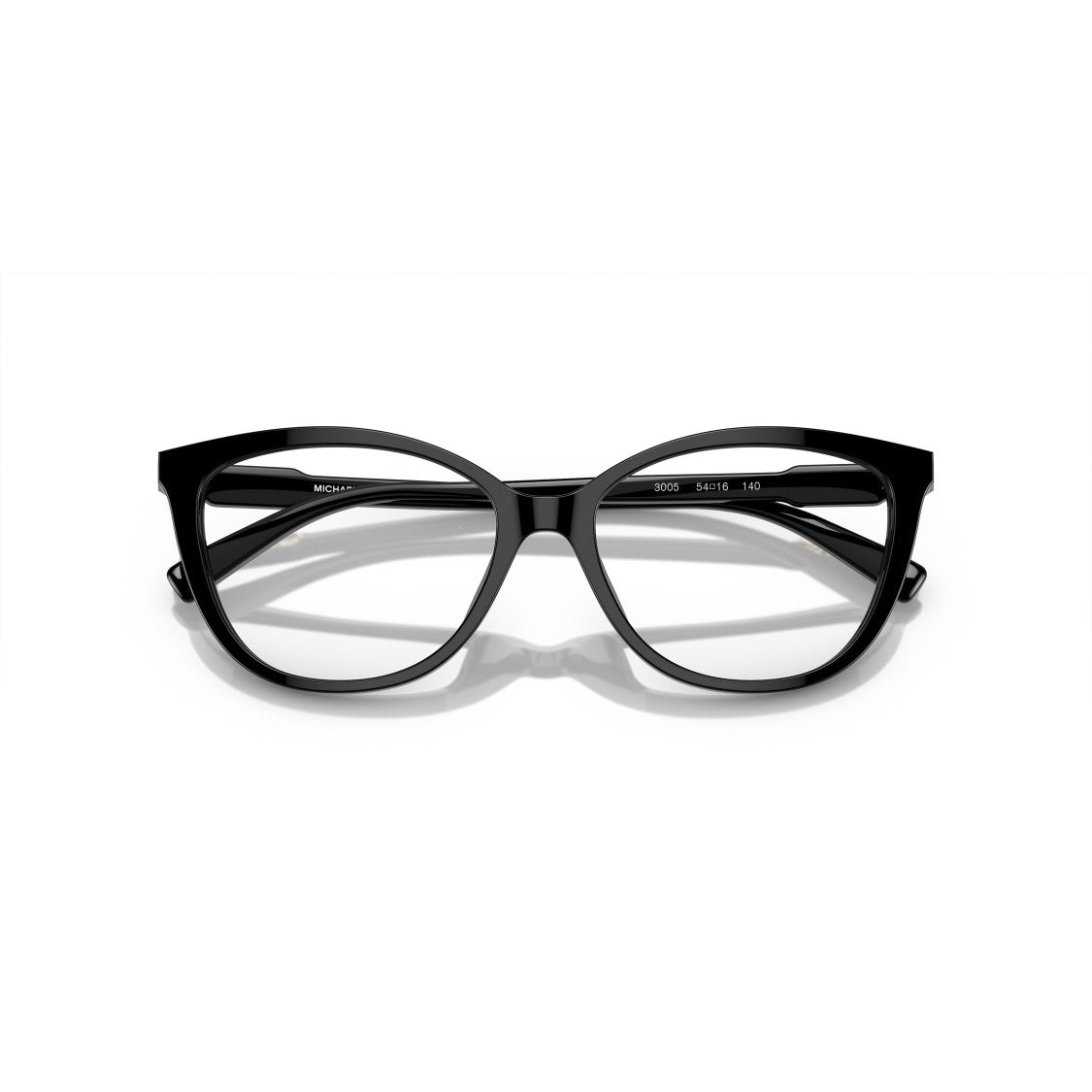 Michael Kors 0Mk4109u Glossy Black Cat-Eye Sunglasses With Gold Logo Detail