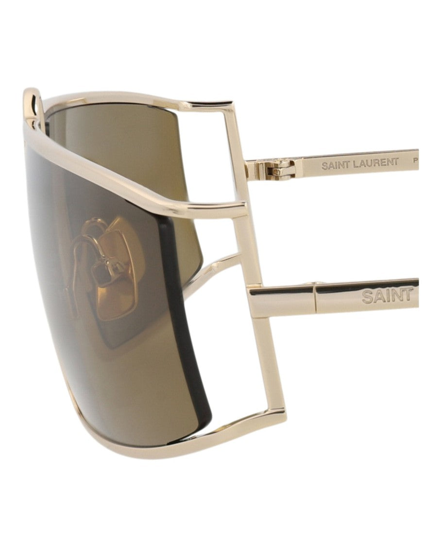 Saint Laurent Square-Frame Metal Sunglasses